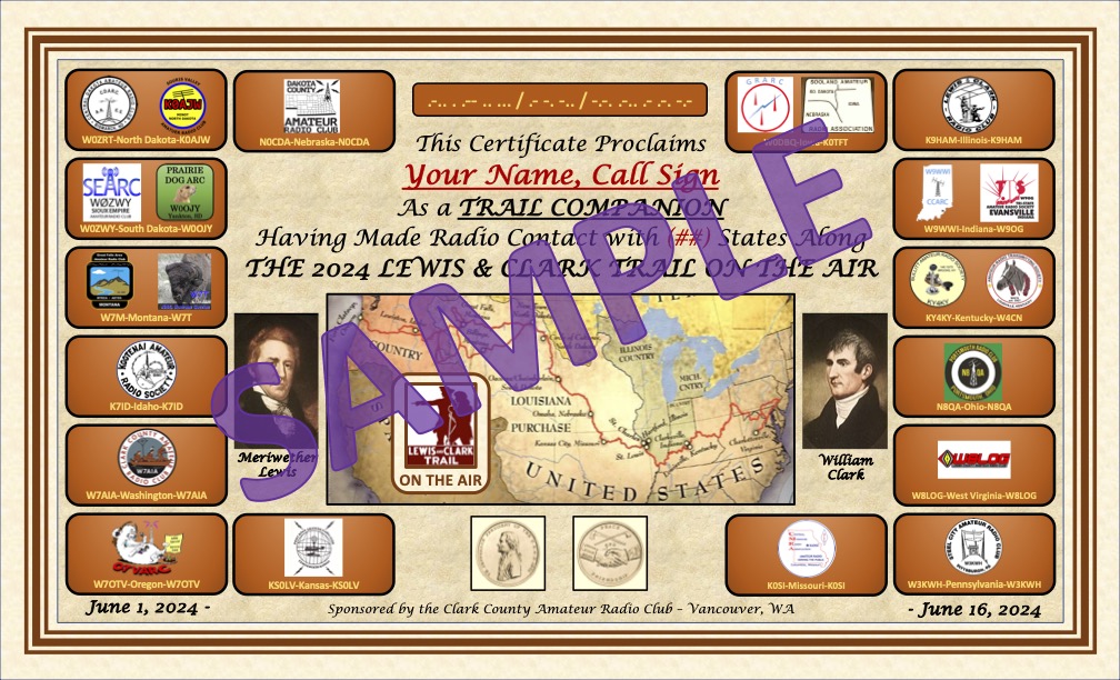 Trail Companion certificate sample