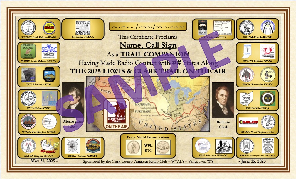Trail Companion certificate sample
